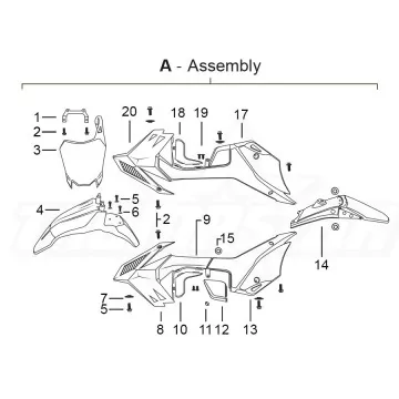 Front left cover TSC 125 |...